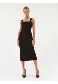 Versace Jeans Couture Sukienka jeansowa 75HAO950 Czarny Slim Fit. Kolor: czarny. Materiał: bawełna