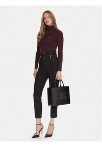 Elisabetta Franchi Spodnie materiałowe PA-119-56E2-V440spodnie Czarny Regular Fit. Kolor: czarny. Materiał: syntetyk #4