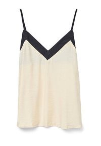 Vero Moda Top Denise 10329790 Beżowy Regular Fit. Kolor: beżowy. Materiał: wiskoza #3