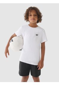 4f - 4F Komplet sportowy szybkoschnący na WF (koszulka+spodenki+worek) chłopięcy - multikolor 158/164 (12-14 lat). Kolor: czarny. Materiał: dzianina. Wzór: nadruk. Sezon: lato. Styl: sportowy #1