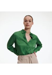 Reserved - Koszula z wiskozy - Zielony. Kolor: zielony. Materiał: wiskoza #1
