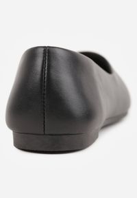 Born2be - Czarne Wsuwane Balerinki z Ekoskóry na Płaskiej Podeszwie Imenna. Okazja: na co dzień. Zapięcie: bez zapięcia. Kolor: czarny. Materiał: jeans. Obcas: na płaskiej podeszwie. Styl: elegancki, casual #6