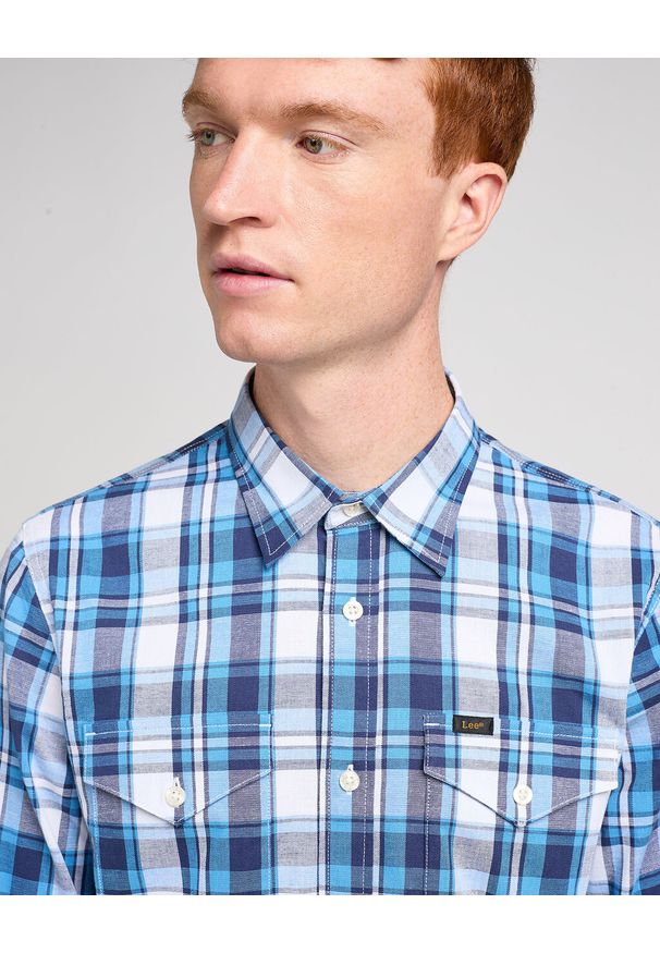 Lee - LEE MĘSKA KOSZULA REGULAR SHIRT ATLANTIC BRIGHT WHITE 112349505 L69H015653