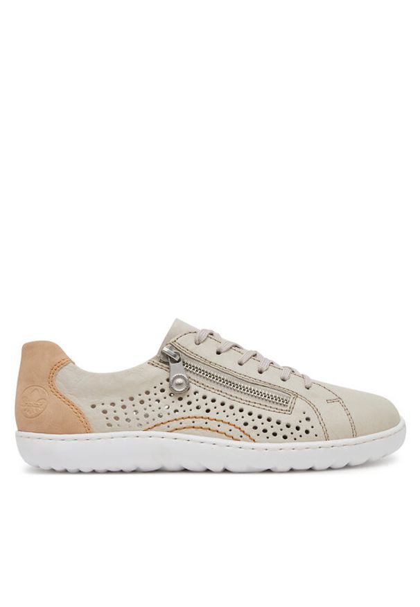 Rieker Sneakersy 52824-60 Beżowy. Kolor: beżowy. Materiał: skóra
