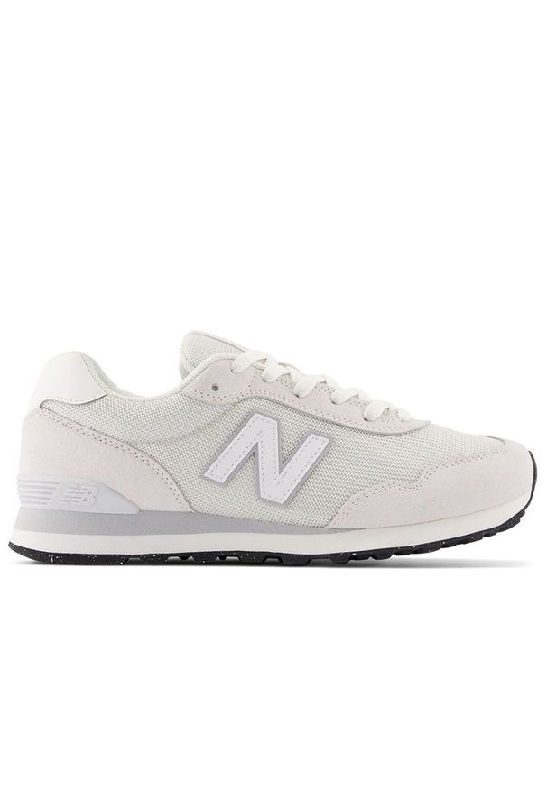 Buty męskie New Balance ML515WHT - szare. Okazja: na co dzień. Kolor: szary. Materiał: skóra, syntetyk, materiał. Szerokość cholewki: normalna