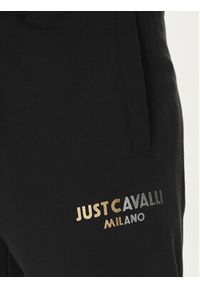 Just Cavalli Spodnie dresowe 76OAAG24 Czarny Regular Fit. Kolor: czarny. Materiał: bawełna #5