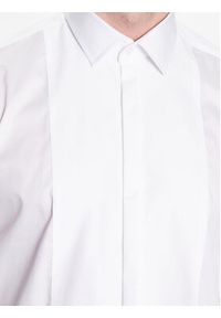 Karl Lagerfeld - KARL LAGERFELD Koszula 605127 532699 Biały Regular Fit. Typ kołnierza: dekolt w karo. Kolor: biały. Materiał: bawełna