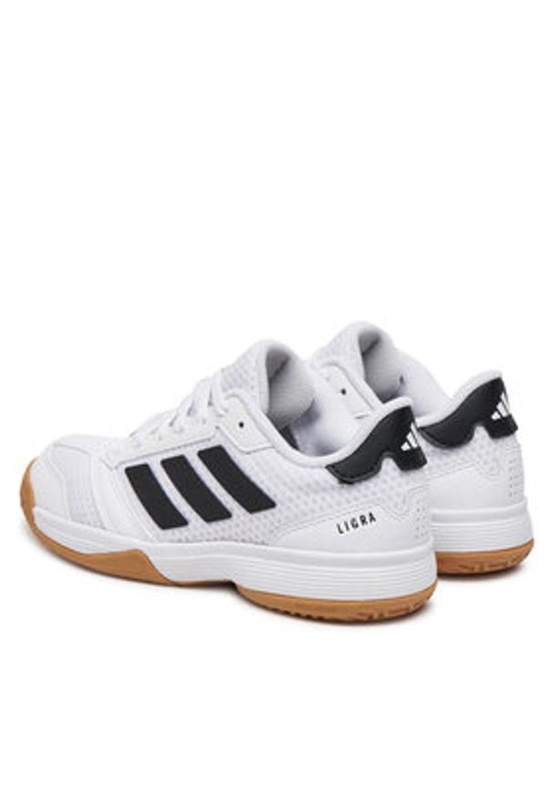 Adidas - adidas Buty halowe Ligra 8 Indoor Shoes Kids IH8244 Biały. Kolor: biały. Materiał: materiał