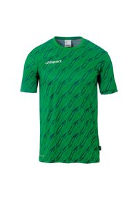 UHLSPORT - Koszulka dla dzieci Uhlsport Progressive 28. Kolor: czarny, biały, zielony, wielokolorowy. Materiał: tkanina. Wzór: nadruk. Sport: piłka nożna