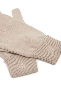 Calvin Klein Rękawiczki Damskie LV14F8021G Beżowy. Kolor: beżowy. Materiał: wiskoza, materiał