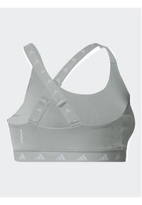 Adidas - adidas Biustonosz sportowy PowerImpact Luxe Training Medium-Support Bra IL2880 Szary. Kolor: szary. Materiał: syntetyk