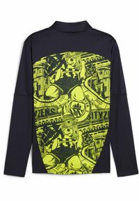 Puma - Męska bluza przedmeczowa z zamkiem 1/4 Manchester City PUMA. Kolor: żółty, wielokolorowy, niebieski