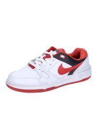 Buty koszykarskie dla dzieci Nike Full Force. Zapięcie: sznurówki. Kolor: biały. Materiał: skóra, materiał, syntetyk, tkanina, guma. Szerokość cholewki: normalna. Sport: koszykówka