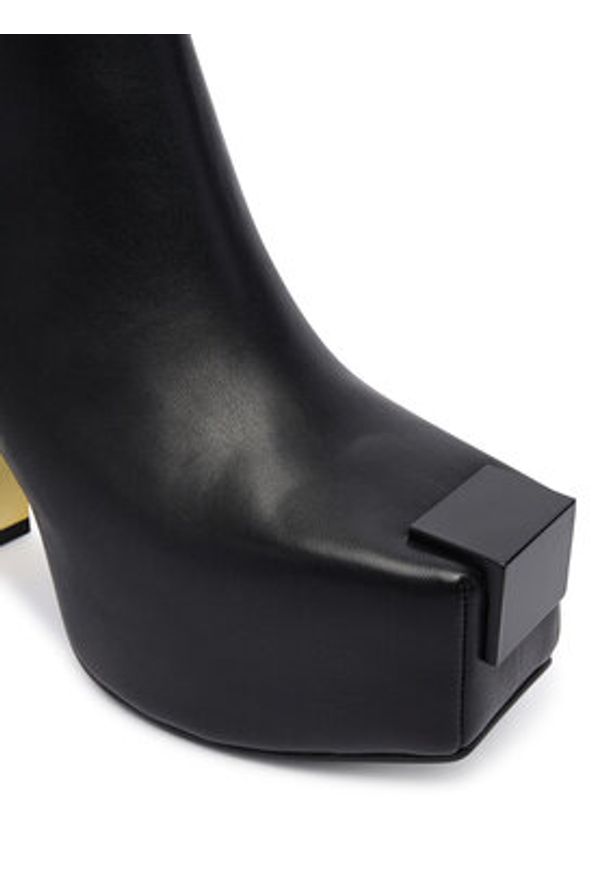 United Nude Botki Cubist Bootie 109430116 Czarny. Kolor: czarny. Materiał: skóra