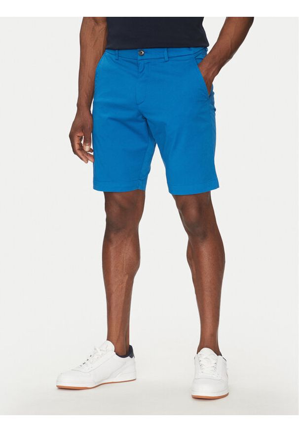 Hechter Paris Szorty materiałowe 26664 151365 Niebieski Regular Fit. Kolor: niebieski. Materiał: bawełna