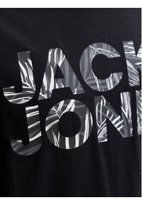 Jack & Jones T-Shirt Ejeff Logo 12288536 Czarny Regular Fit. Kolor: czarny. Materiał: bawełna #6