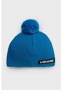 Viking czapka kolor niebieski wełniana. Kolor: niebieski. Materiał: wełna #1