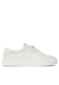 Calvin Klein Sneakersy Low Top Lace Up Lth HM0HM01055 Biały. Kolor: biały. Materiał: skóra