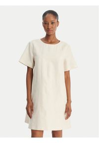 Weekend Max Mara Sukienka codzienna Daloa 2615221112 Écru Relaxed Fit. Okazja: na co dzień. Kolor: kremowy. Materiał: bawełna. Typ sukienki: proste. Styl: casual #1