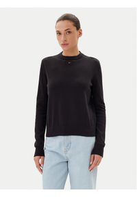 Tommy Jeans Sweter Essential DW0DW20159 Czarny Regular Fit. Kolor: czarny. Materiał: bawełna