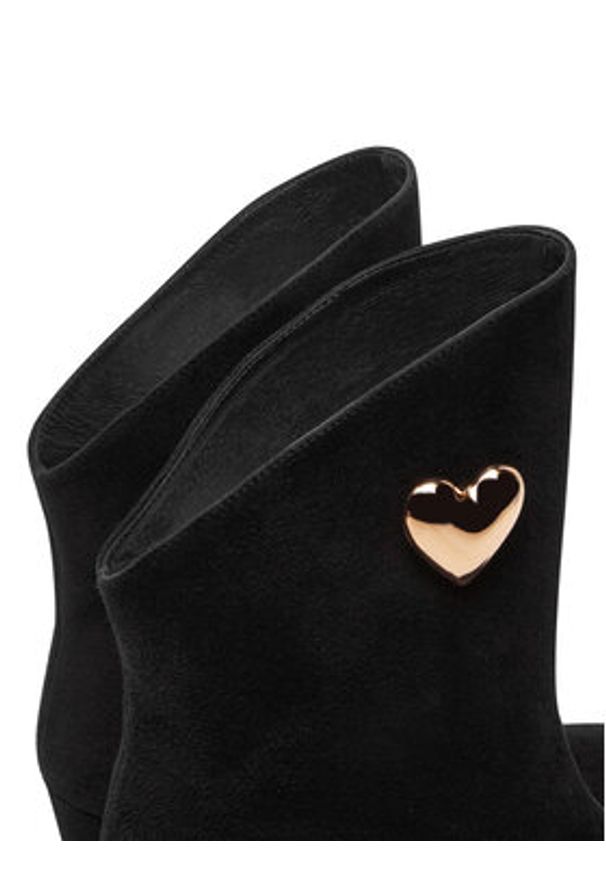 Baldowski Botki D04944-3907-001 Czarny. Kolor: czarny. Materiał: zamsz, skóra