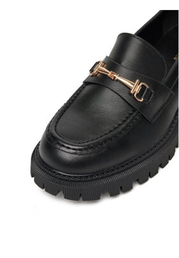 DeeZee Loafersy H101202-01 Czarny. Kolor: czarny. Materiał: skóra