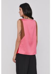 Sisley Bluza kolor różowy. Okazja: na co dzień. Kolor: różowy. Materiał: tkanina. Styl: casual #3