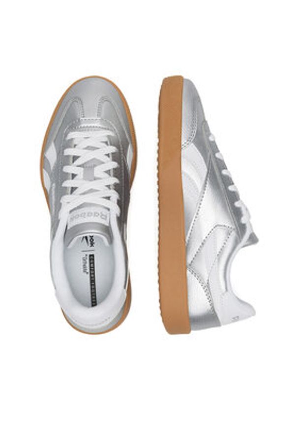 Reebok Sneakersy REEBOK SMASH EDGE 100216233 Srebrny. Kolor: srebrny. Materiał: skóra