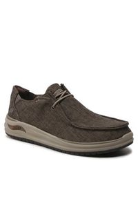 skechers - Skechers Półbuty Tandro 204797/DKTP Khaki. Kolor: brązowy. Materiał: materiał