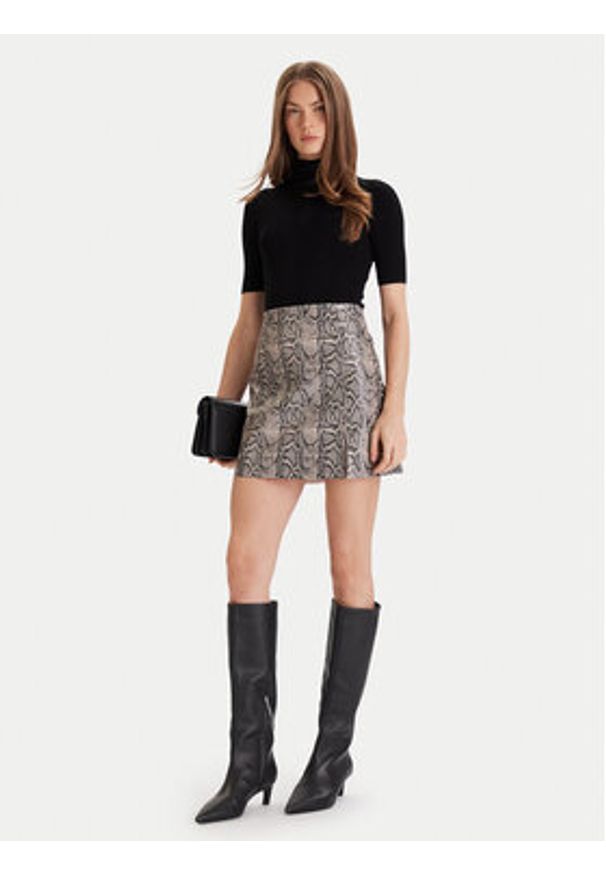 Vero Moda Spódnica z imitacji skóry Nelly 10336982 Beżowy Slim Fit. Kolor: beżowy. Materiał: skóra