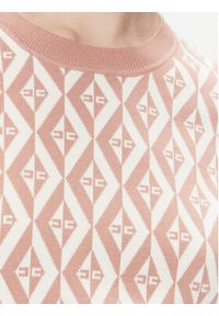 Elisabetta Franchi Sweter MK-63B-36E2-V3000 Różowy Regular Fit. Kolor: różowy. Materiał: wiskoza #3