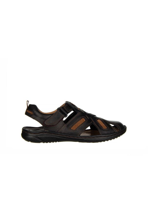 Sandały Bayla-081 523 Baflo Czarny AX 081099, Skóra naturalna - 40. Zapięcie: pasek. Kolor: czarny. Materiał: skóra. Wzór: paski. Sezon: wiosna, lato. Styl: sportowy