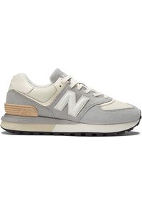 Buty męskie New Balance U574LGRG – szare. Okazja: na co dzień. Kolor: szary. Materiał: guma, skóra, materiał, dresówka, syntetyk. Szerokość cholewki: normalna. Model: New Balance 574 #1