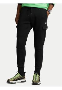 Polo Ralph Lauren Spodnie dresowe 710881522 Czarny Regular Fit. Kolor: czarny. Materiał: syntetyk, bawełna