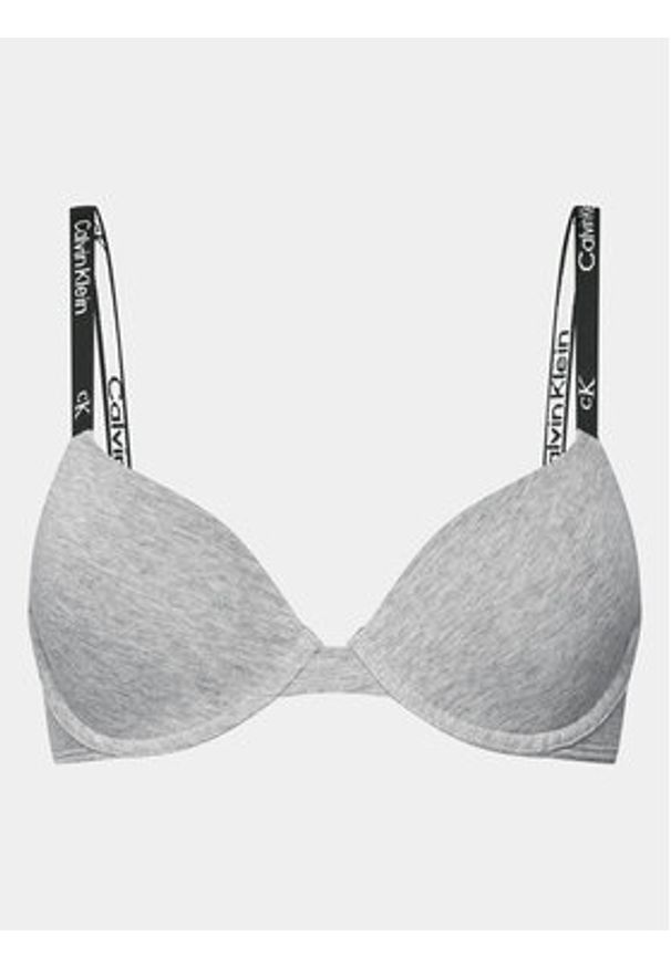 Calvin Klein Underwear Biustonosz z fiszbiną Lightly Lined Demi 000QF7219E Szary. Kolor: szary. Materiał: bawełna