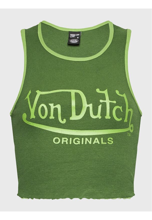 Von Dutch Top Ashley 6 231 047 Zielony Slim Fit. Kolor: zielony. Materiał: bawełna