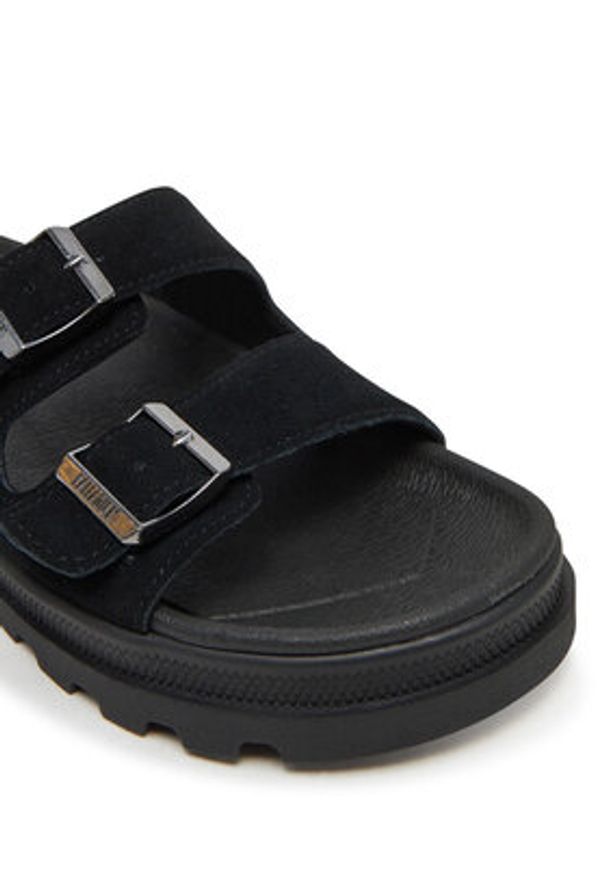 Palladium Klapki Dunelite Riviera Sde 74455-008-M Czarny. Kolor: czarny. Materiał: skóra, zamsz