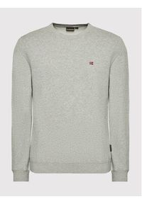 Napapijri Bluza Balis Crew NP0A4FQW Szary Regular Fit. Kolor: szary. Materiał: bawełna #4