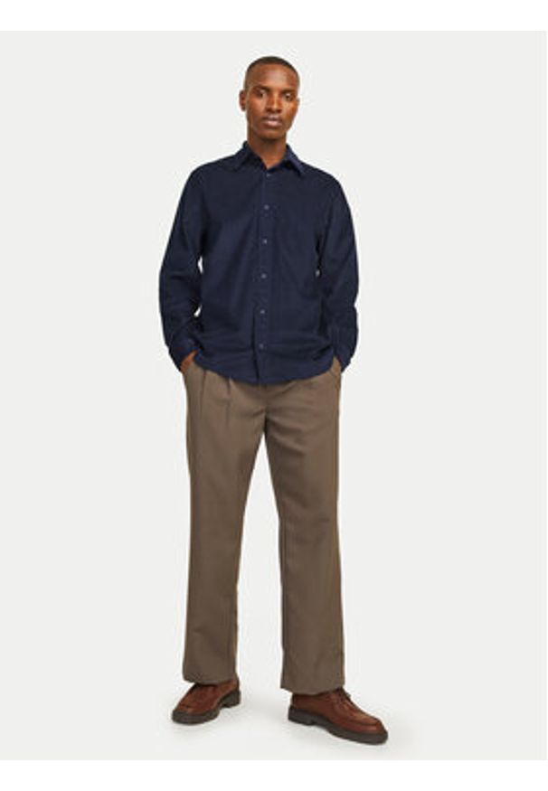 Jack & Jones - Jack&Jones Koszula Cregent 12260725 Granatowy Comfort Fit. Kolor: niebieski. Materiał: bawełna