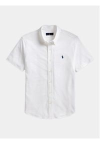 Polo Ralph Lauren Koszula 710798291002 Biały Slim Fit. Typ kołnierza: polo. Kolor: biały. Materiał: bawełna #5