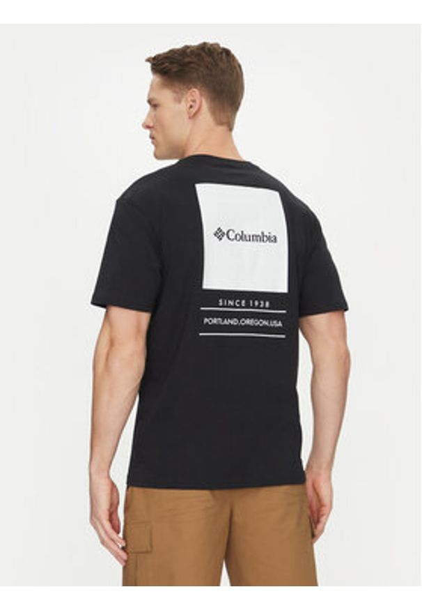 columbia - Columbia T-Shirt Barton Springs™ 2058331 Czarny Regular Fit. Kolor: czarny. Materiał: bawełna