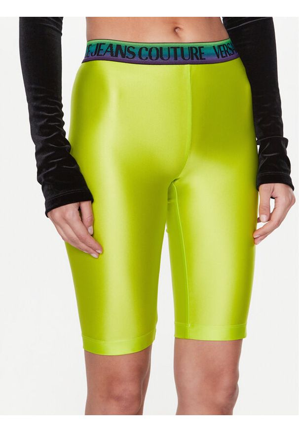 Versace Jeans Couture Szorty sportowe 74HAC106 Zielony Slim Fit. Kolor: zielony. Materiał: syntetyk