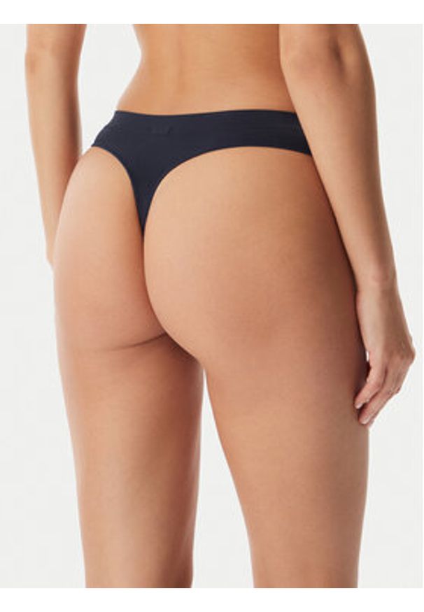 Calvin Klein Underwear Stringi LV00QD3958 Granatowy. Kolor: niebieski. Materiał: syntetyk