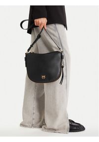 Pinko - PINKO Torebka Hobo Zip Around Mini Ai 25-26 PLTT 105332 A0QO Czarny. Kolor: czarny. Materiał: skórzane #1
