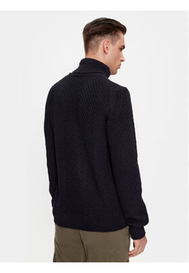 Aeronautica Militare Golf 232MA1455L509 Granatowy Regular Fit. Typ kołnierza: golf. Kolor: niebieski. Materiał: syntetyk