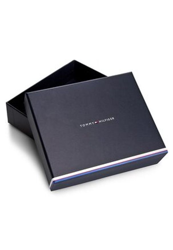 TOMMY HILFIGER - Tommy Hilfiger Duży Portfel Męski Johnson Mini Cc Wallet AM0AM00663 Czarny. Kolor: czarny. Materiał: skóra, nubuk