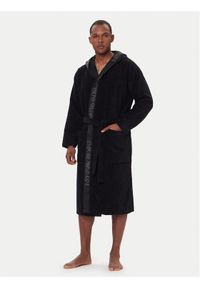 Emporio Armani Underwear Szlafrok EM002255 AF14986 UC001 Czarny. Kolor: czarny. Materiał: bawełna #1