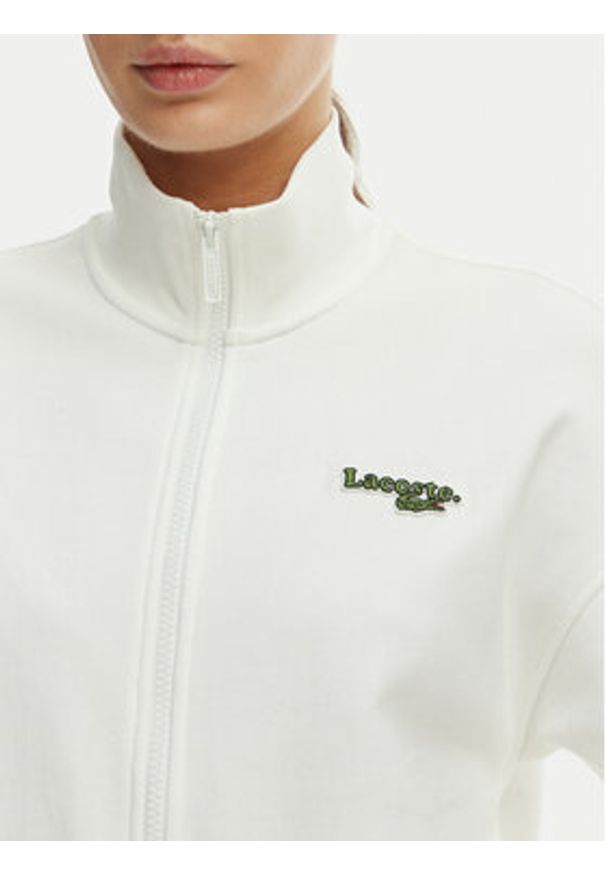 Lacoste Bluza SF0040 Écru Relaxed Fit. Kolor: kremowy. Materiał: bawełna