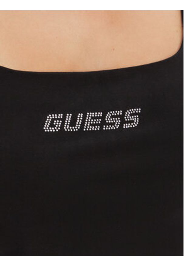 Guess Top V5GP22 J1314 Czarny Regular Fit. Kolor: czarny. Materiał: bawełna