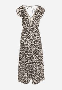 Born2be - Brązowa Bawełniana Sukienka Boho Wiązana z Tyłu Brynivia. Okazja: na spacer, na co dzień. Kolor: brązowy. Materiał: bawełna. Długość rękawa: krótki rękaw. Typ sukienki: proste. Styl: boho #7